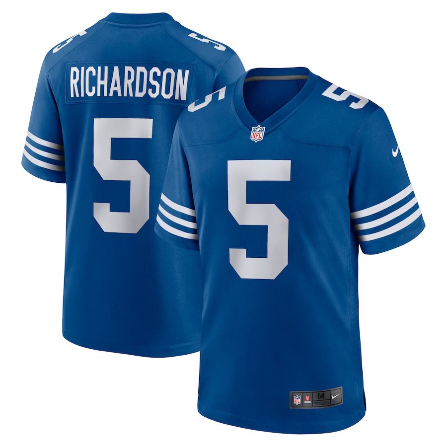 Men Indianapolis Colts 5 Anthony Richardson Nike Royal 2023 NFL Draft First Round Pick Alternate Game Jersey